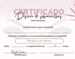 Certificado designer de sobrancelhas glitter delicado rosê (2)